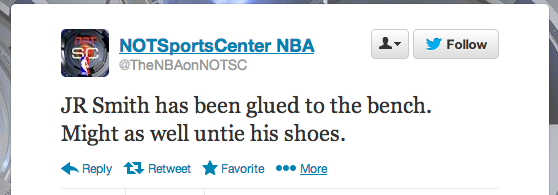 Not Sportscenter NBA Tweet